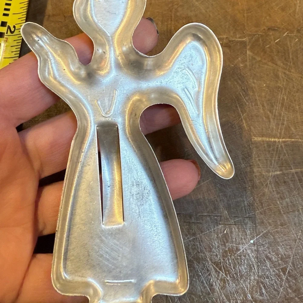 Vintage Silver Angel Cookie Cutter